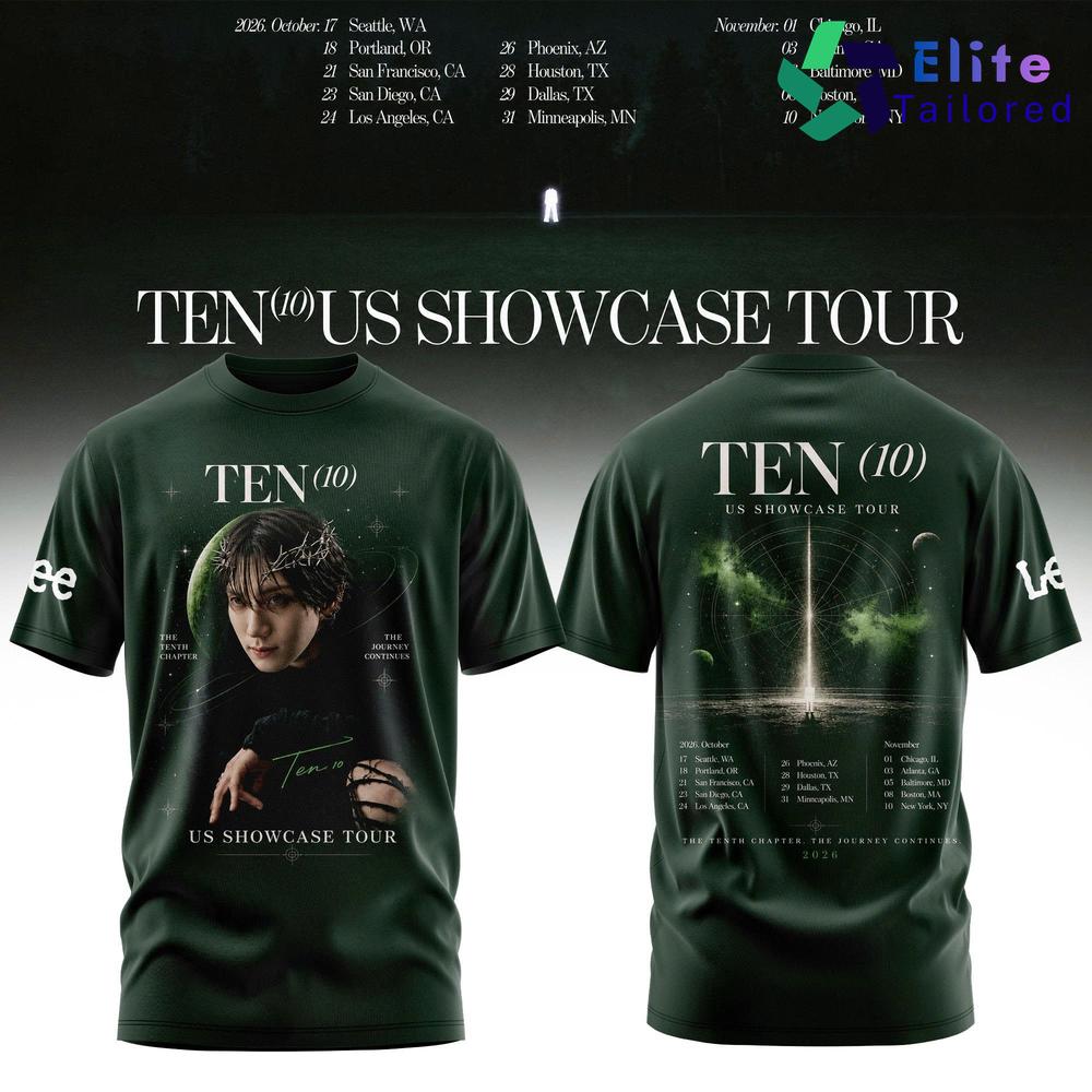 Ten US Showcase Tour 2026 Concert Merch Graphic T-Shirt