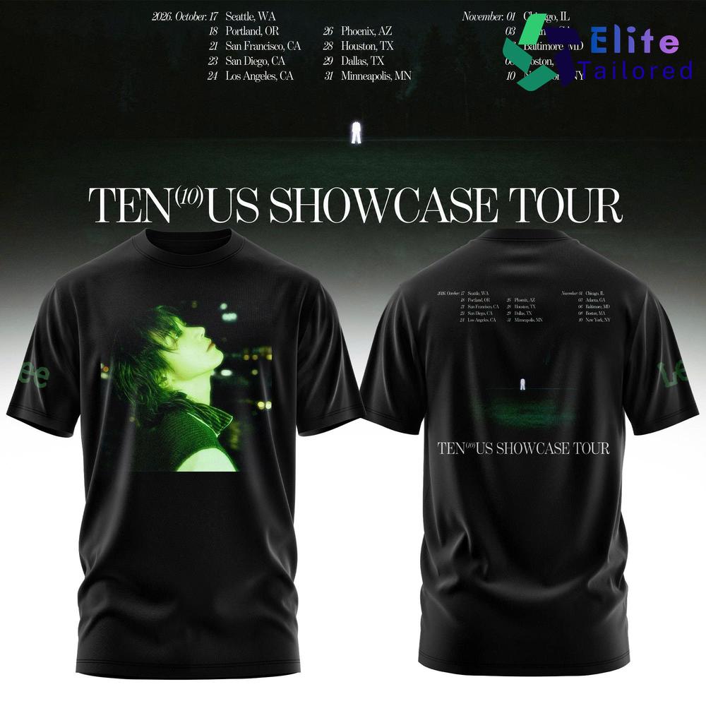 Ten US Showcase Tour 2026 Concert Merch Graphic T-Shirt