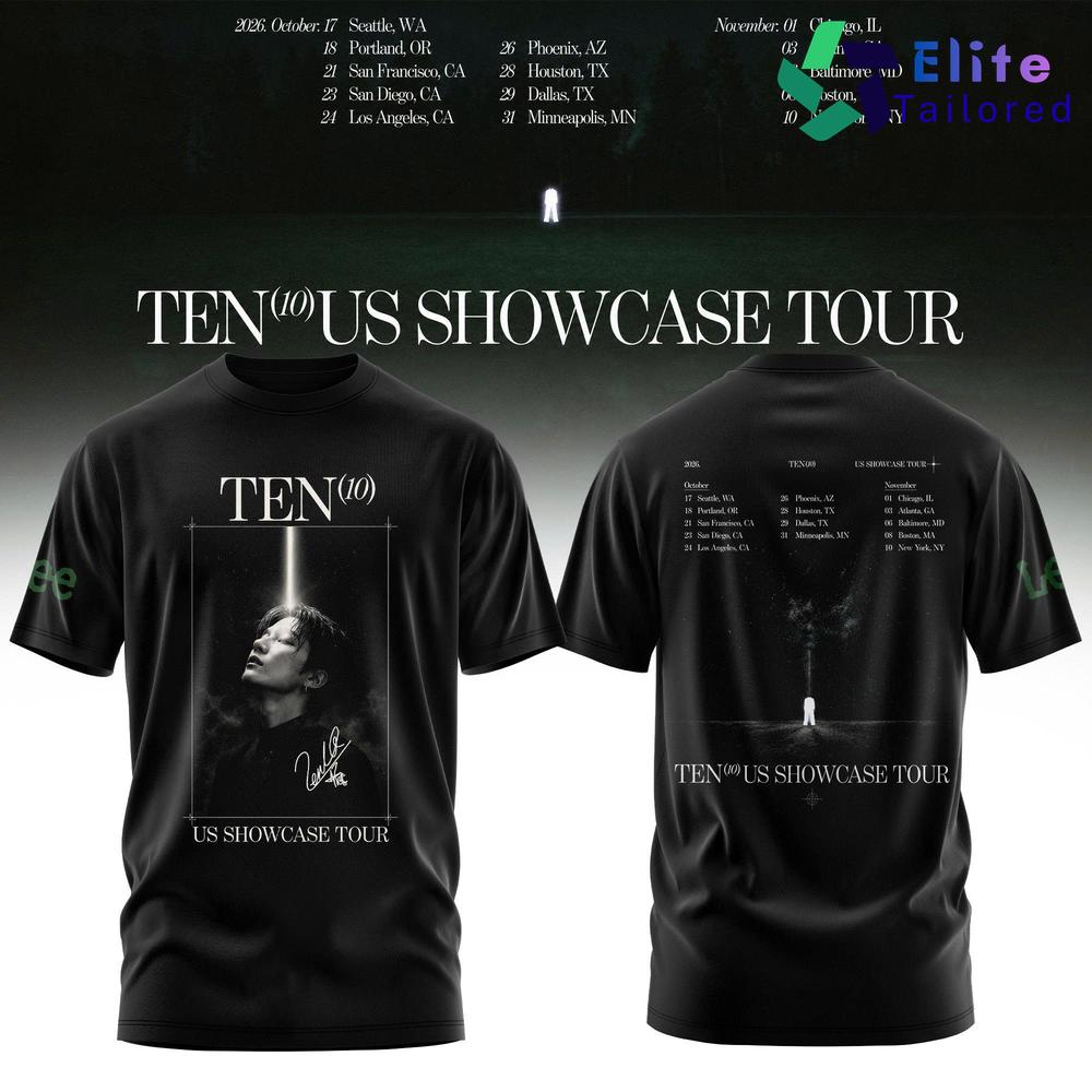 Ten US Showcase Tour 2026 Concert Merch Graphic T-Shirt