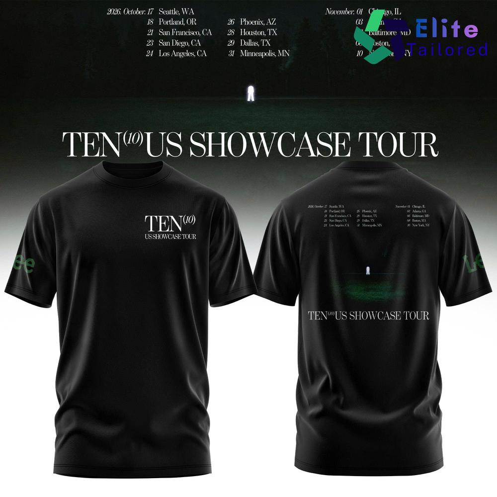 Ten US Showcase Tour 2026 Concert Merch Graphic T-Shirt