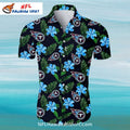 Tennessee Titans Aloha Shirt – Dark Floral And Green Leaves