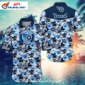 Tennessee Titans Aloha Shirt Hibiscus Floral Logo Pattern
