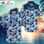 Tennessee Titans Aloha Shirt Hibiscus Floral Logo Pattern