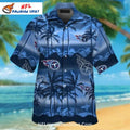 Tennessee Titans Aloha Shirt – Palm Tree And Wave Art