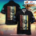 Tennessee Titans Aloha Shirt – Retro Sunset And Palm Theme