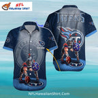 Tennessee Titans Aloha Shirt Spartan Warrior Galaxy Design