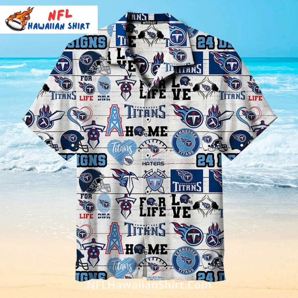 Tennessee Titans Collage Pattern Hawaiian Shirt