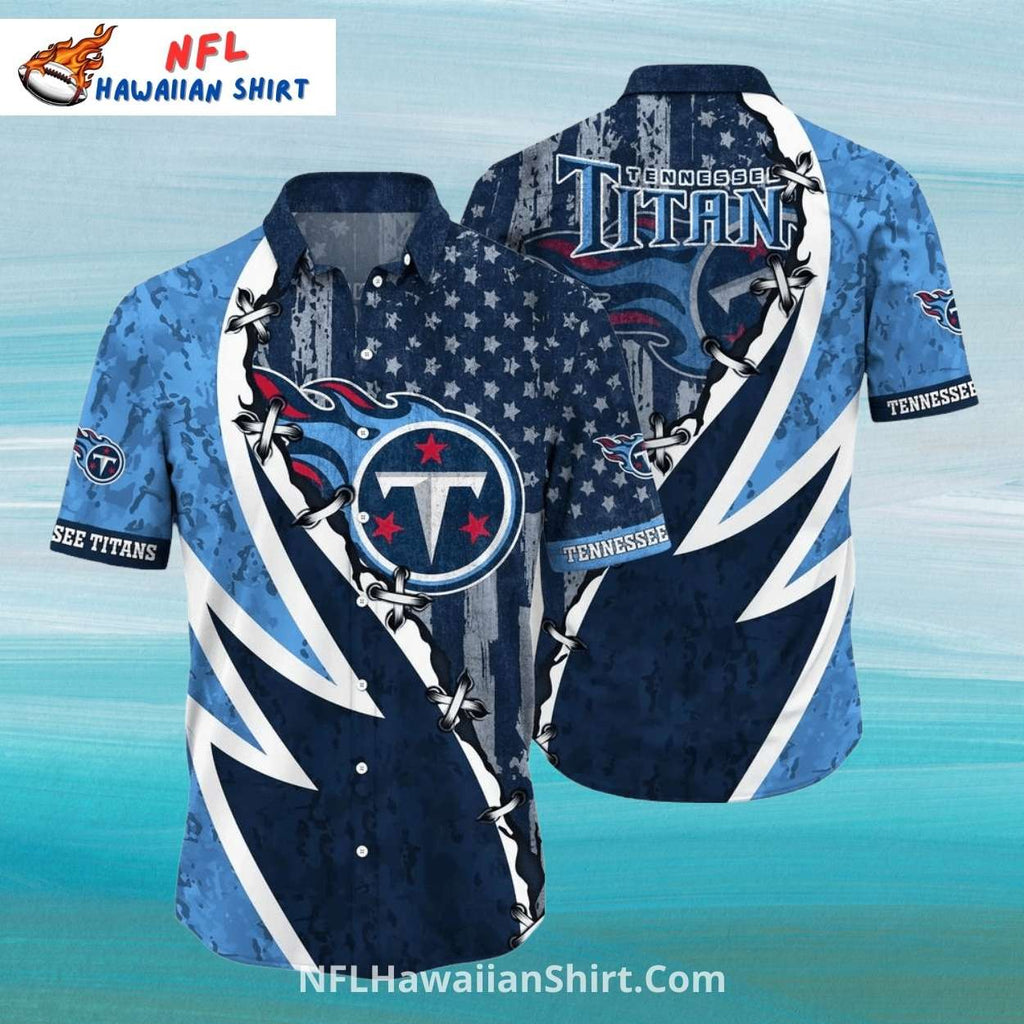 Tennessee Titans Lightning Bolt Flag Design Shirt