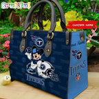 Tennessee Titans Mickey Leather Bag Custom Name Women Bag