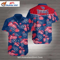 Tennessee Titans Red Tropical Leaf Pattern Shirt