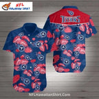 Tennessee Titans Red Tropical Leaf Pattern Shirt