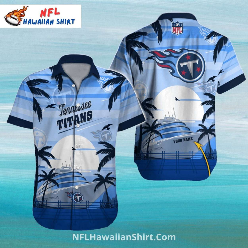 Tennessee Titans Sunset Cruise Aloha Shirt