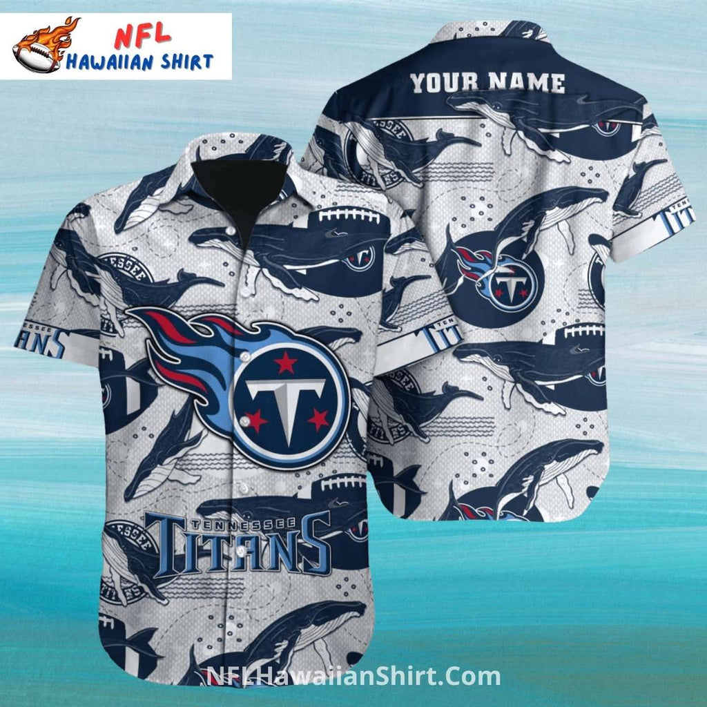 Tennessee Titans Whale Ocean Theme Aloha Shirt