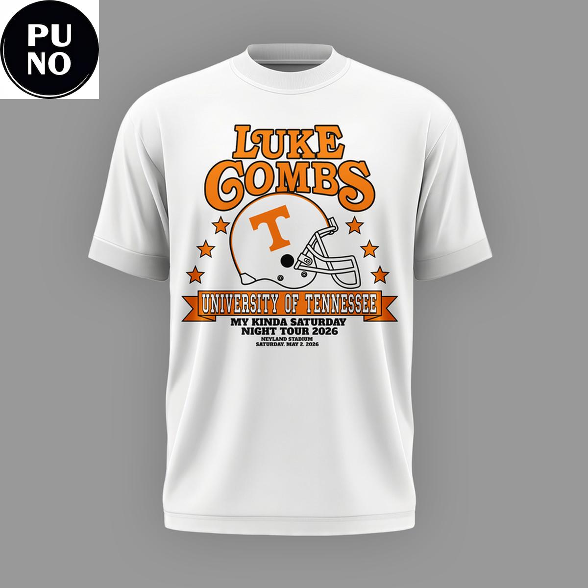 Tennessee Volunteers Smokey x Luke Combs My Kinda Saturday Night Tour 2026 Shirt