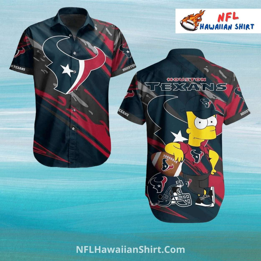 Texans Aloha Shirt – Bart Simpson Football Street Style Set