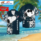 Texans Aloha Shirt – Snoopy Cool Beach Vibes Custom Name