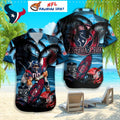 Texans Hawaiian Shirt – Battle Red Football Warrior