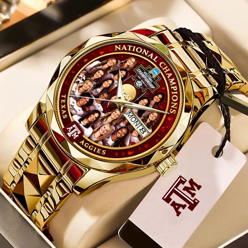 Texas A&M 2025 Women’s Volleyball National Champions Alloy Luxury Quartz Watch - HOATT15365