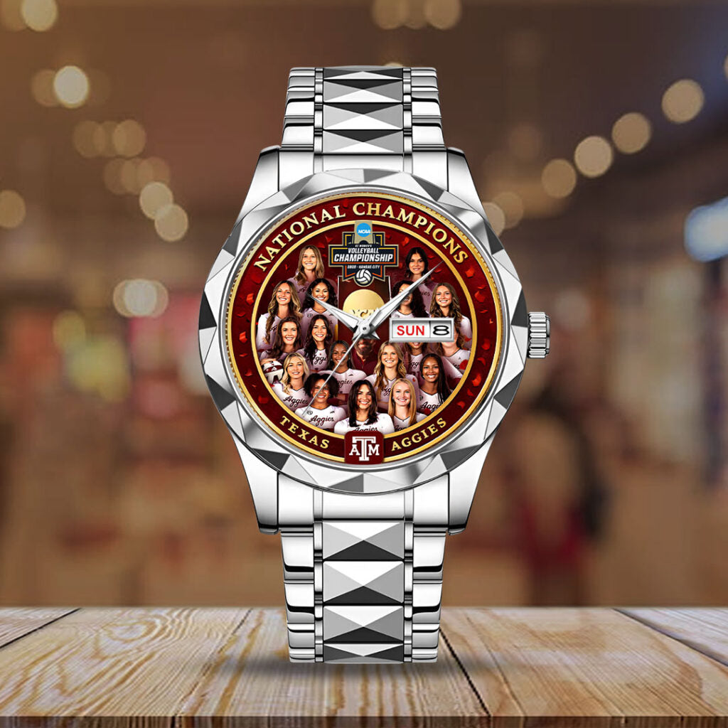 Texas A&M 2025 Women’s Volleyball National Champions Alloy Luxury Quartz Watch - HOATT15365