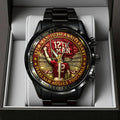 Texas A&M Aggies Football Black Stainless Steel Watch - TANTN17946