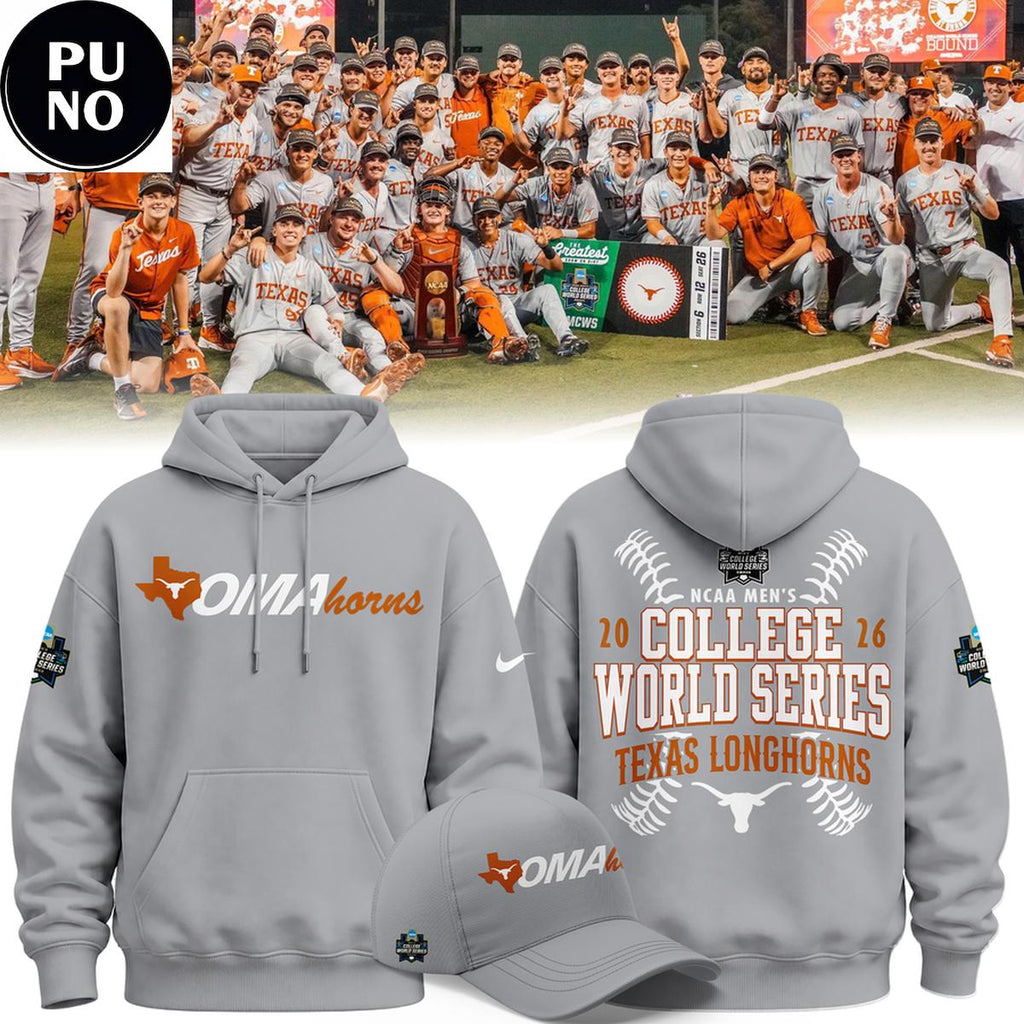 Texas Longhorns 2026 NCAA Baseball College World Series OmaHorns Hoodie T-Shirt