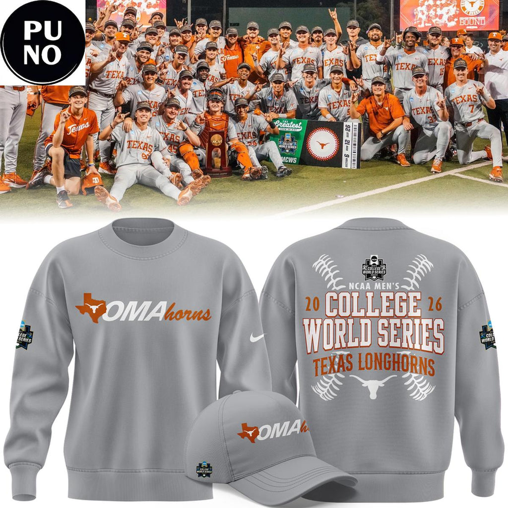 Texas Longhorns 2026 NCAA Baseball College World Series OmaHorns Hoodie T-Shirt