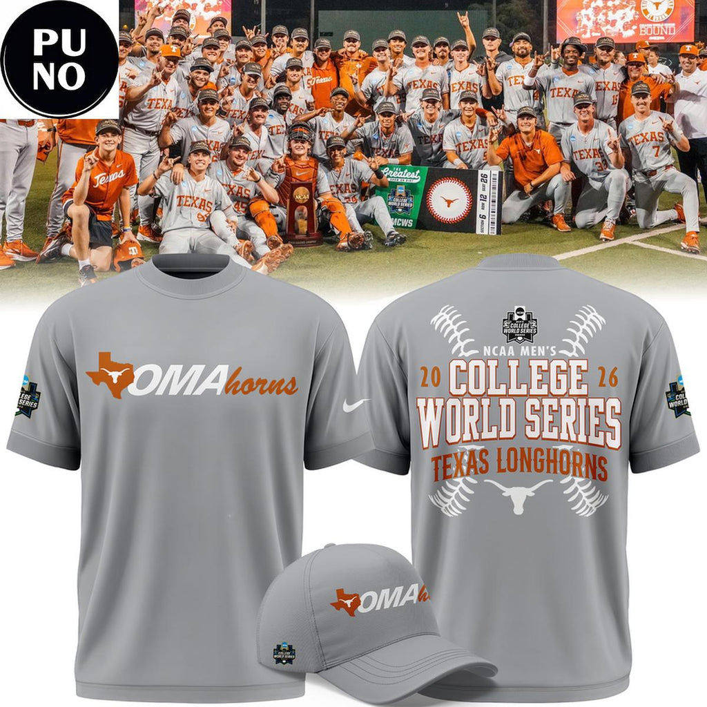 Texas Longhorns 2026 NCAA Baseball College World Series OmaHorns Hoodie T-Shirt