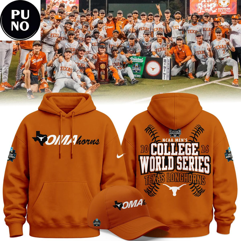 Texas Longhorns 2026 NCAA Baseball College World Series OmaHorns Hoodie T-Shirt