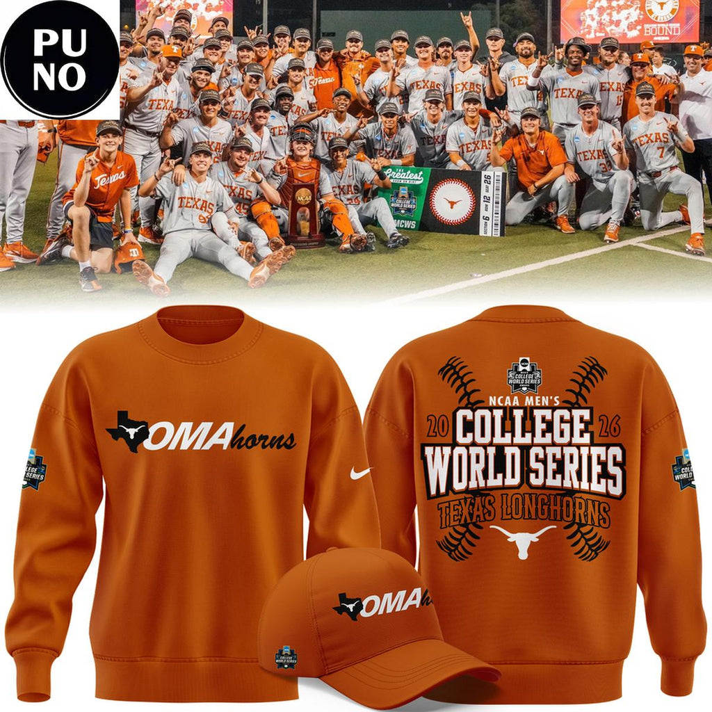 Texas Longhorns 2026 NCAA Baseball College World Series OmaHorns Hoodie T-Shirt