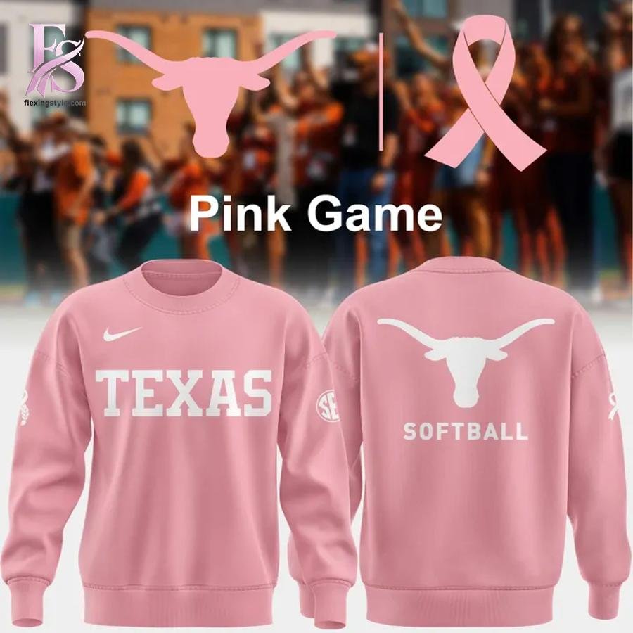 Texas Longhorns Softball Pink Game Hoodie