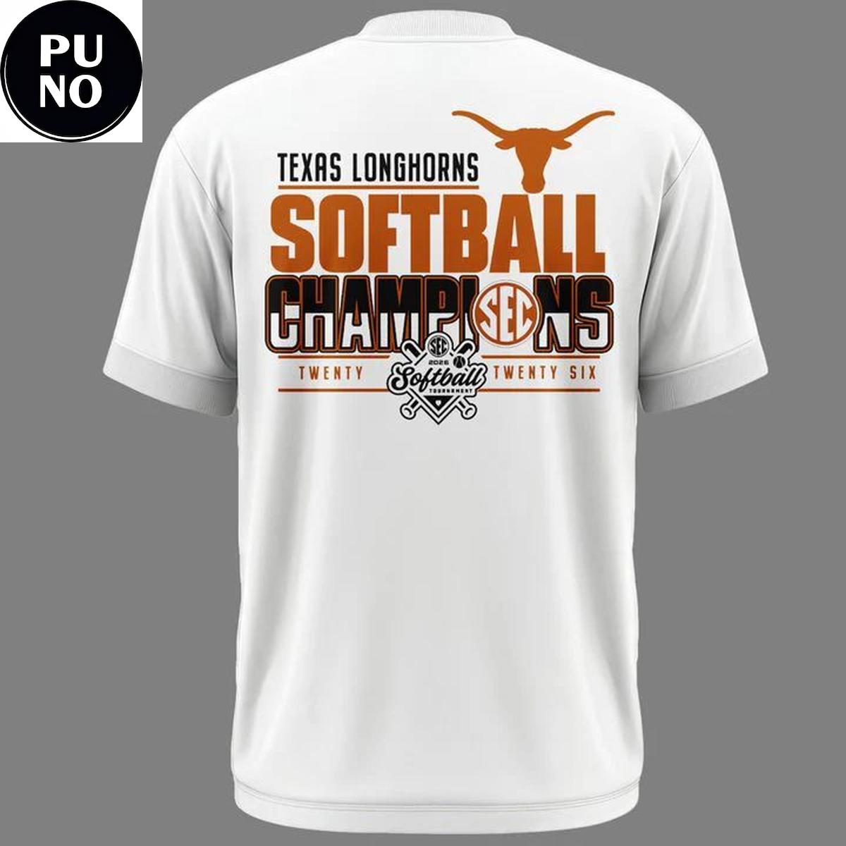 Texas Longhorns Softball SEC Champions 2026 T-Shirt