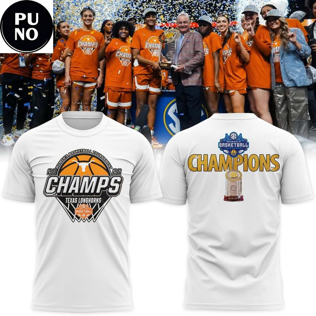 Texas Longhorns Women's Basketball 2026 SEC Tournament Champions Cup Hoodie T-Shirt