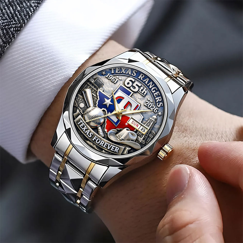 Texas Rangers 65th Anniversary Alloy Luxury Quartz Watch - TANTN21609