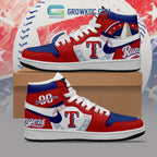 Texas Rangers MLB Personalized Air Jordan 1 Shoes