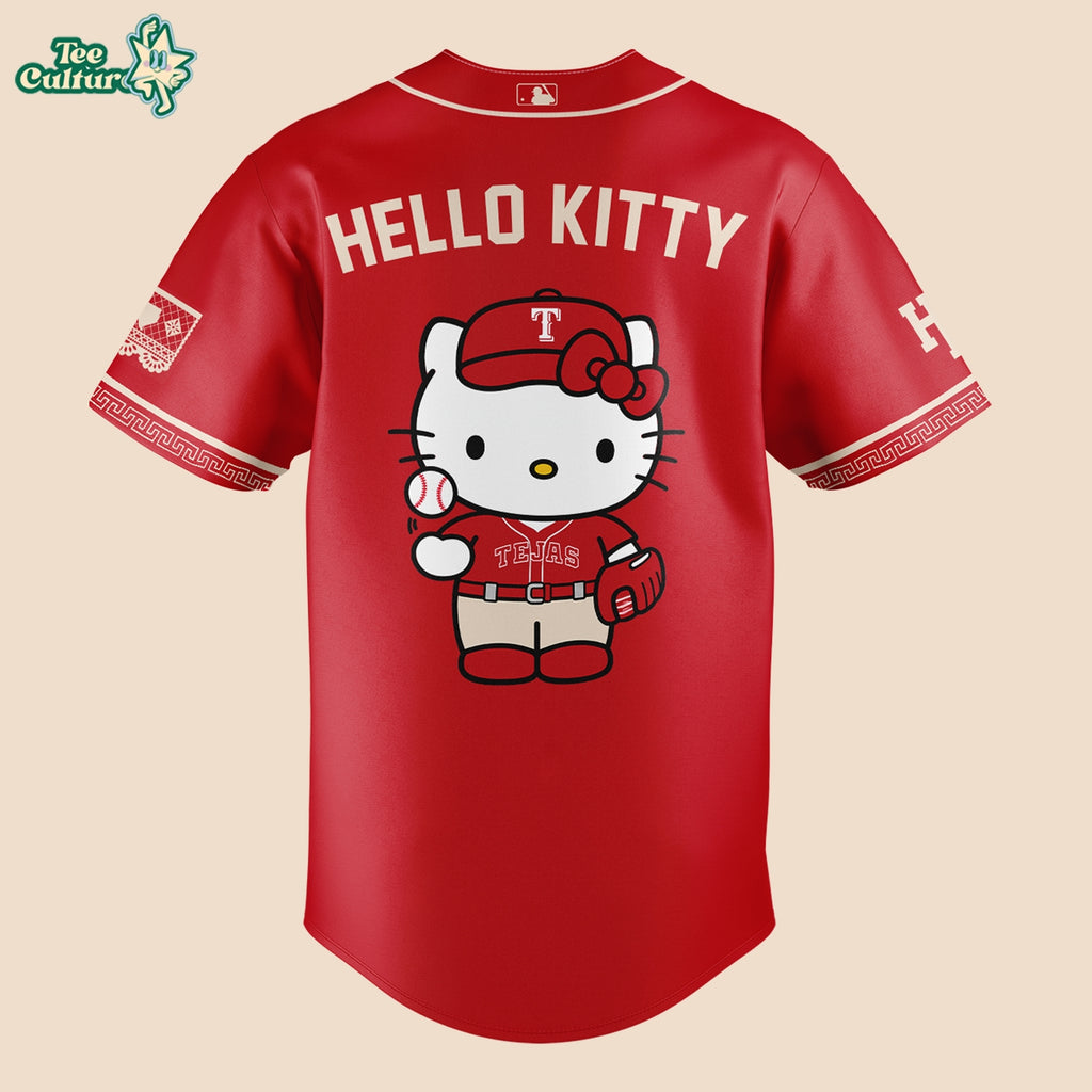 Texas Rangers x Hello Kitty Tejas City Connect Exclusive Baseball Jersey
