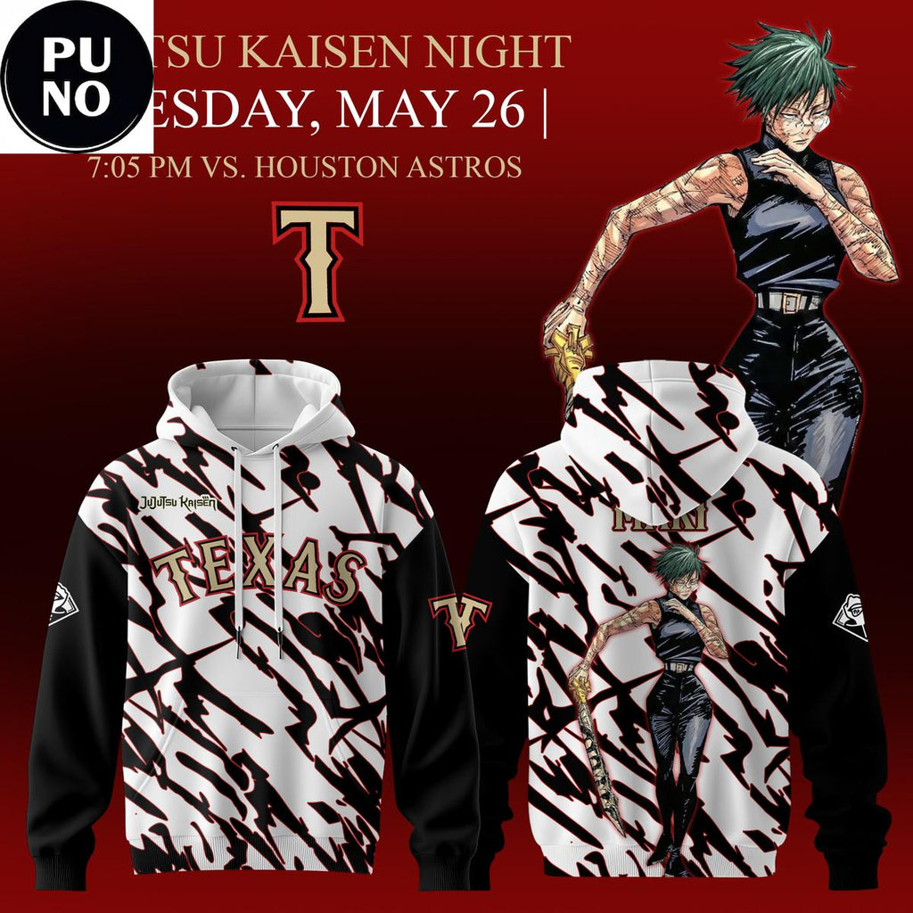 Texas Rangers x Jujutsu Kaisen Night 2026 Hoodie