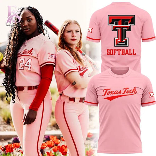 Texas Tech Red Raiders Softball pink T-Shirt