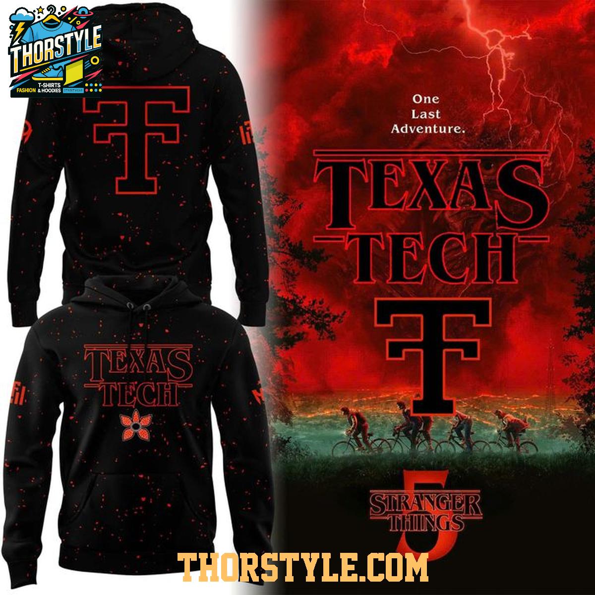 Texas Tech Red Raiders Stranger Things Christmas At Upside Down NCAA Hoodie