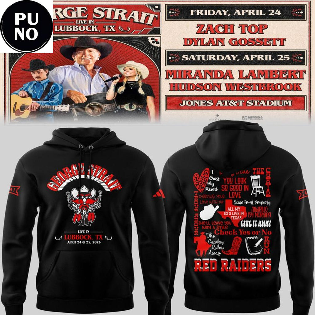 Texas Tech Red Raiders x George Strait Ocean Front Concert 2026 Hoodie T-Shirt