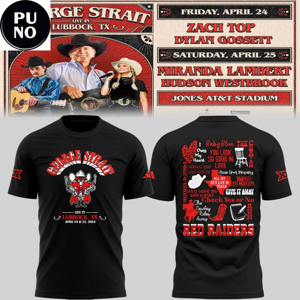 Texas Tech Red Raiders x George Strait Ocean Front Concert 2026 Hoodie T-Shirt