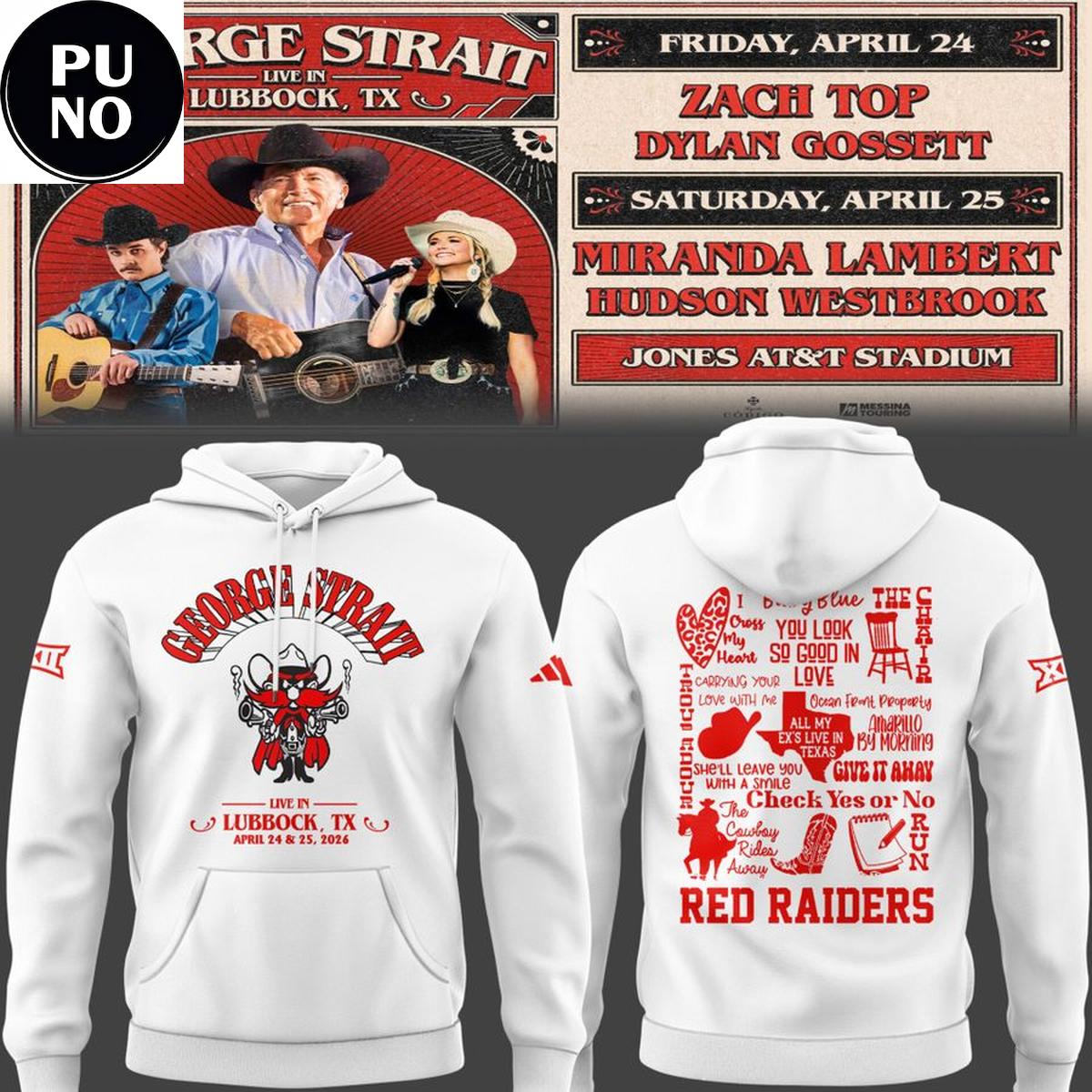 Texas Tech Red Raiders x George Strait Ocean Front Concert 2026 Hoodie T-Shirt