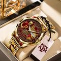 Texas A&M Aggies Football Alloy Luxury Quartz Watch - TANTN17943
