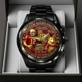 Texas A&M Aggies Football Black Stainless Steel Watch - TANTN17944