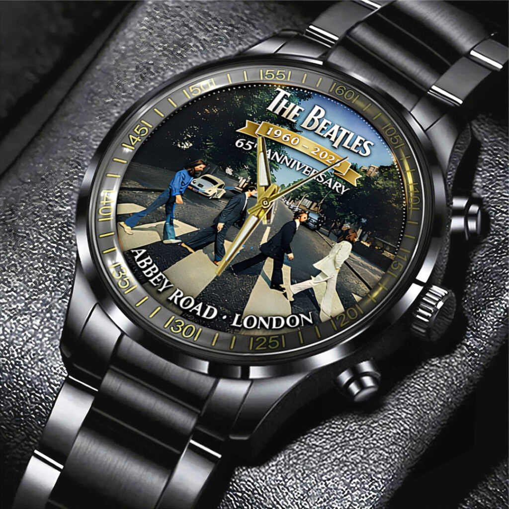 The Beatles 65th Anniversary Black Stainless Steel Watch - TANTN19761