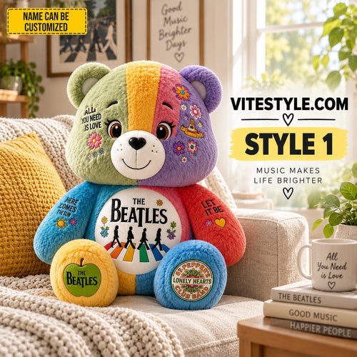The Beatles Bear Custom Shaped Pillow