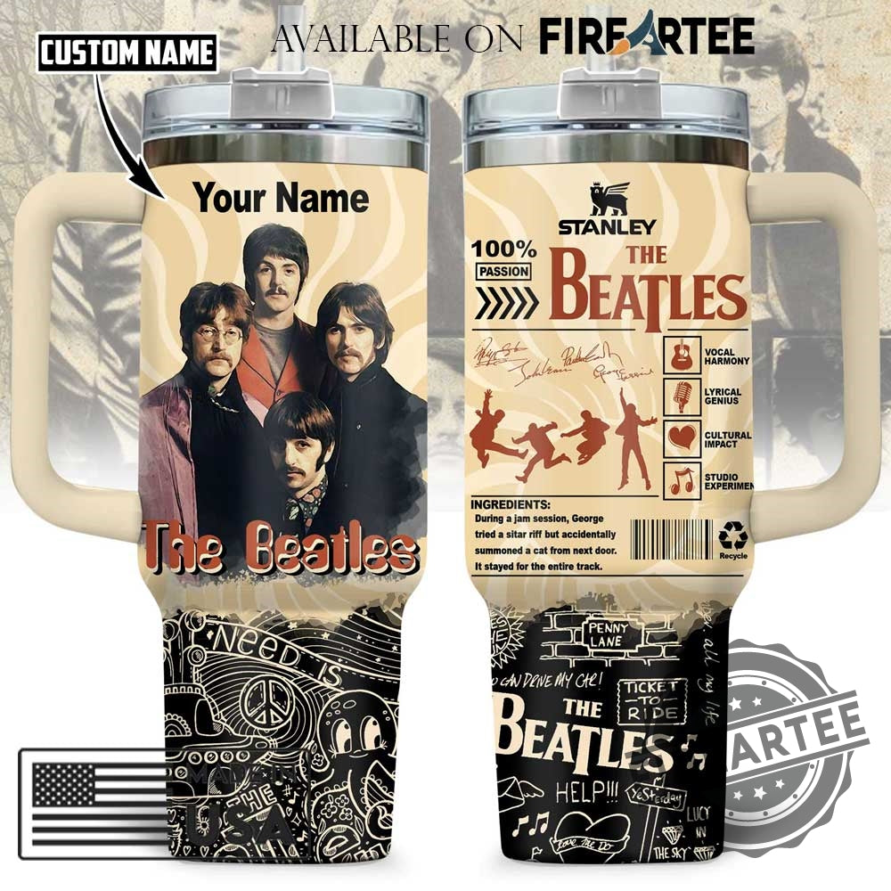 The Beatles Fan Custom Tumbler Stanley Style Insulated Mug