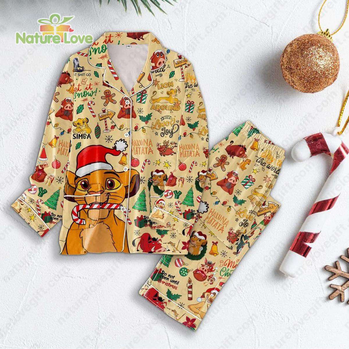 The Lion King 3 Hakuna Matata Christmas Pajamas Set
