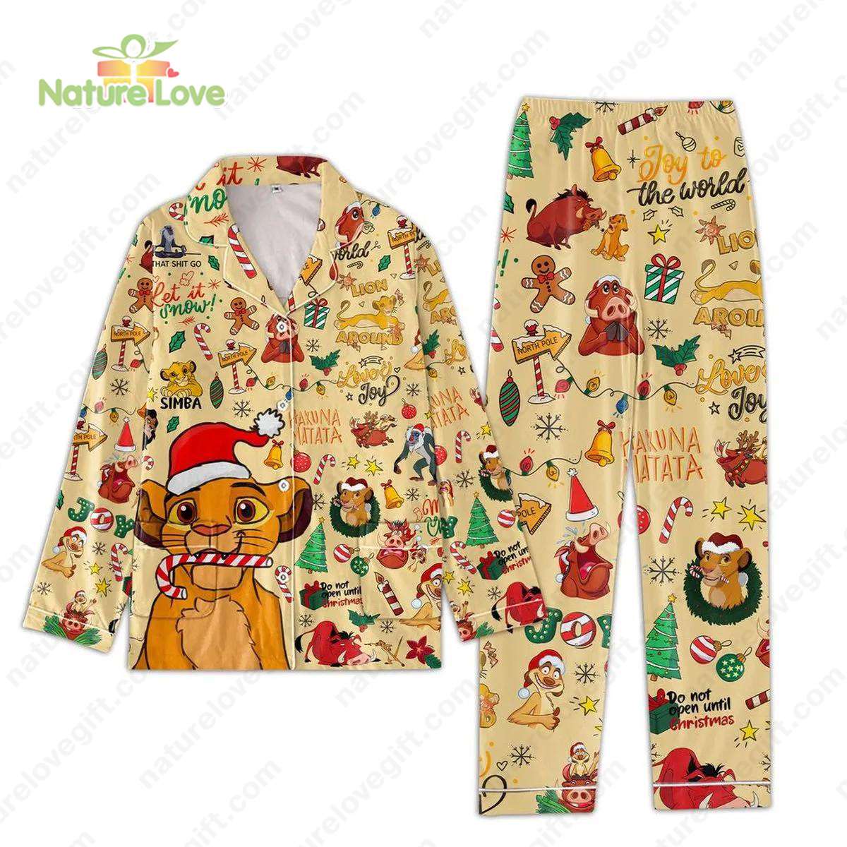 The Lion King 3 Hakuna Matata Christmas Pajamas Set