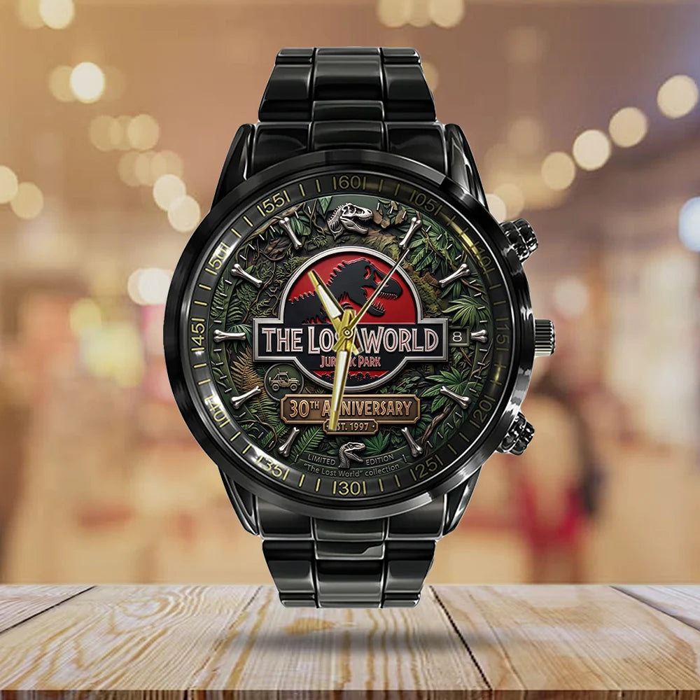 The Lost World: Jurassic Park 30th Anniversary Black Stainless Steel Watch - TMTHU8772
