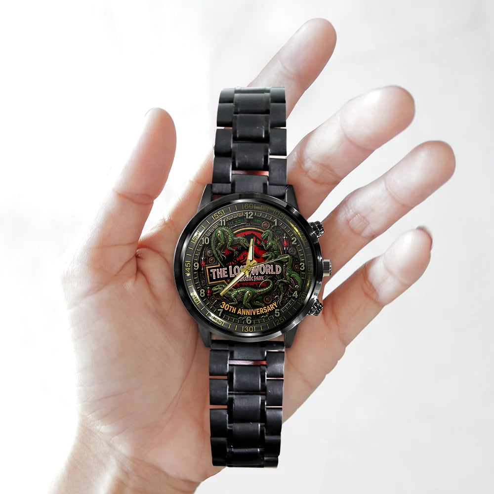 The Lost World: Jurassic Park 30th Anniversary Black Stainless Steel Watch - TMTHU8773